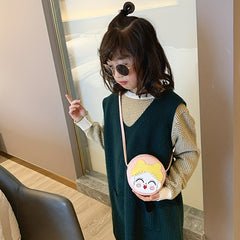 Kids Cartoon Girl Bow Crossbody Bag Coin Purse