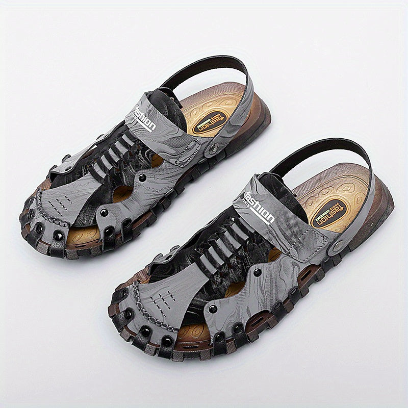 Men's Closed Toe Sandals Non Slip Outdoor Hiking Trekking Beach Shoes