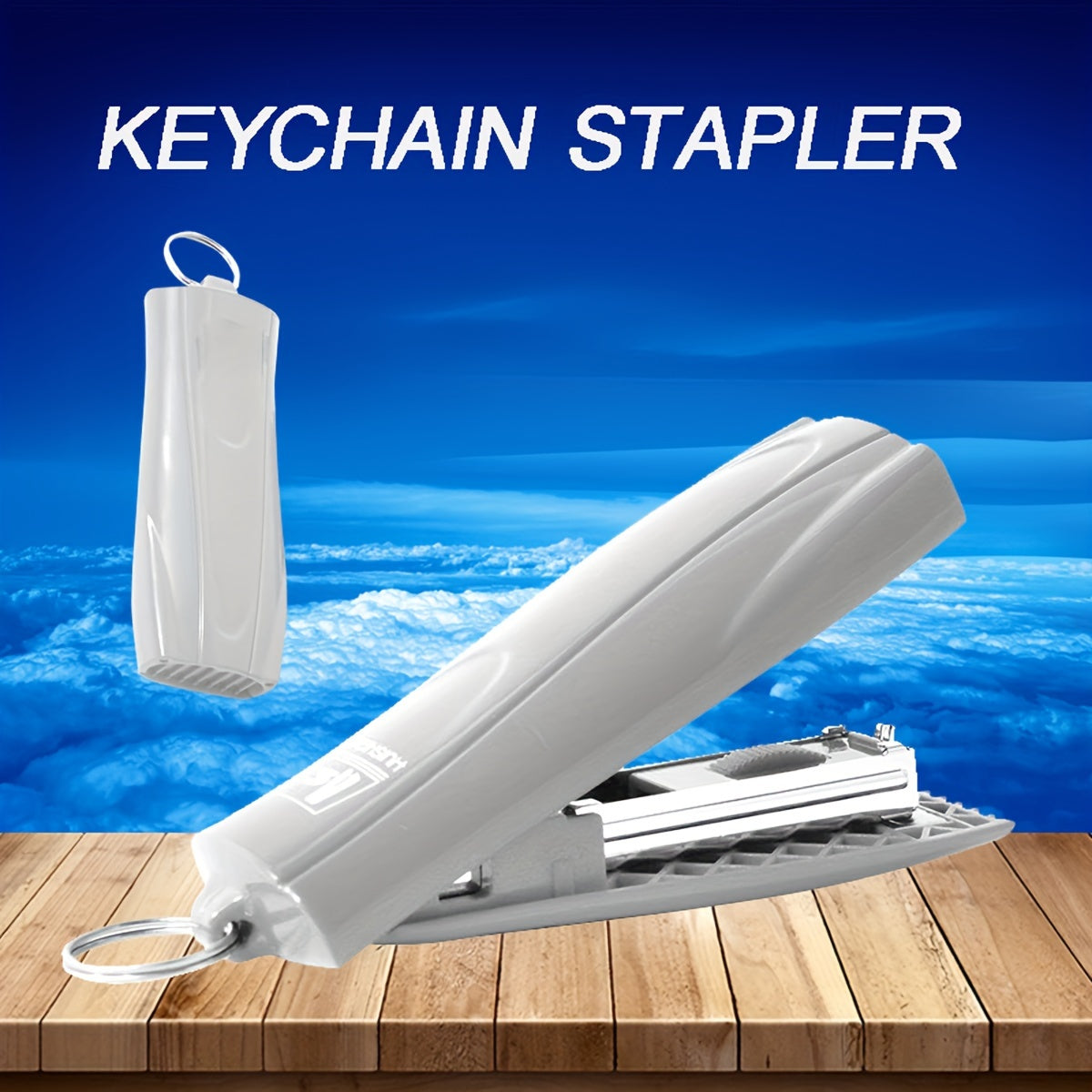 Mini Portable Stapler Keychain Small Office Supplies Stapler