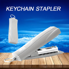 Mini Portable Stapler Keychain Small Office Supplies Stapler