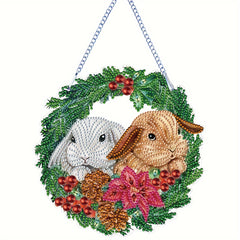 Rabbit Pattern Special Shape Diamond Painting Kit