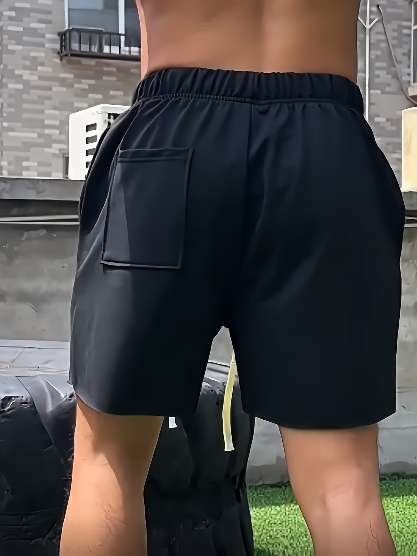 Men's Solid Loose Shorts w/ Pockets Drawstring Active Breathable Comfy