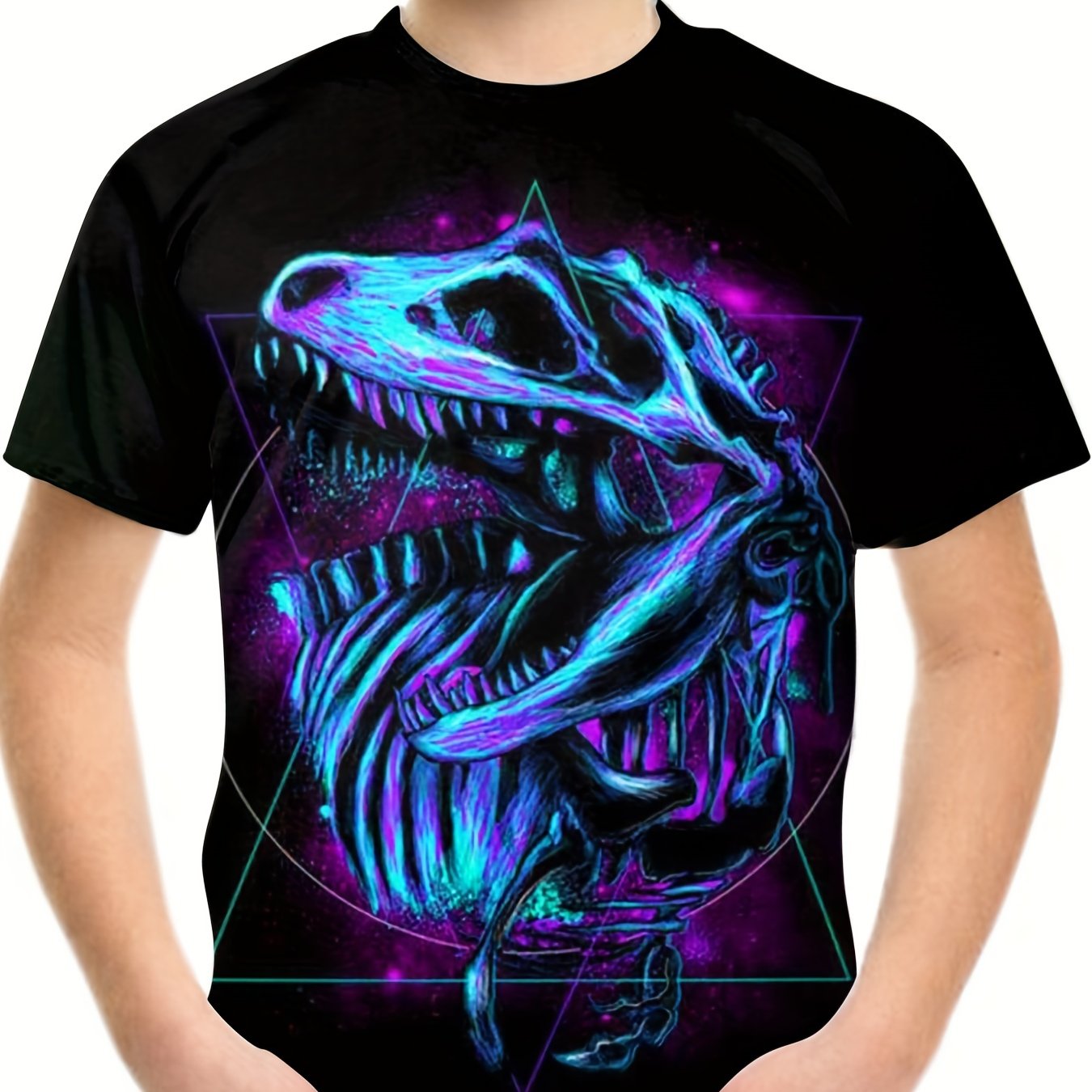 Boys' Dino Skeleton T Shirt 3D Print Tee