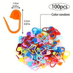 100pcs Colorful Locking Stitch Markers for Crochet Knitting DIY Craft