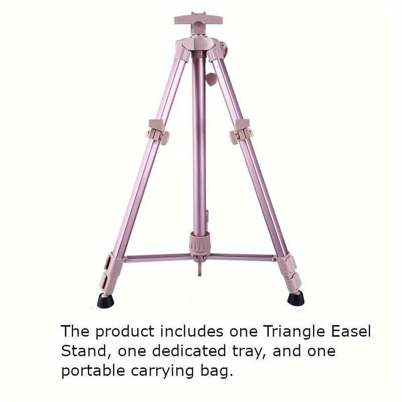Portable Aluminum Easel with Adjustable Stand for Painting, Bonus O