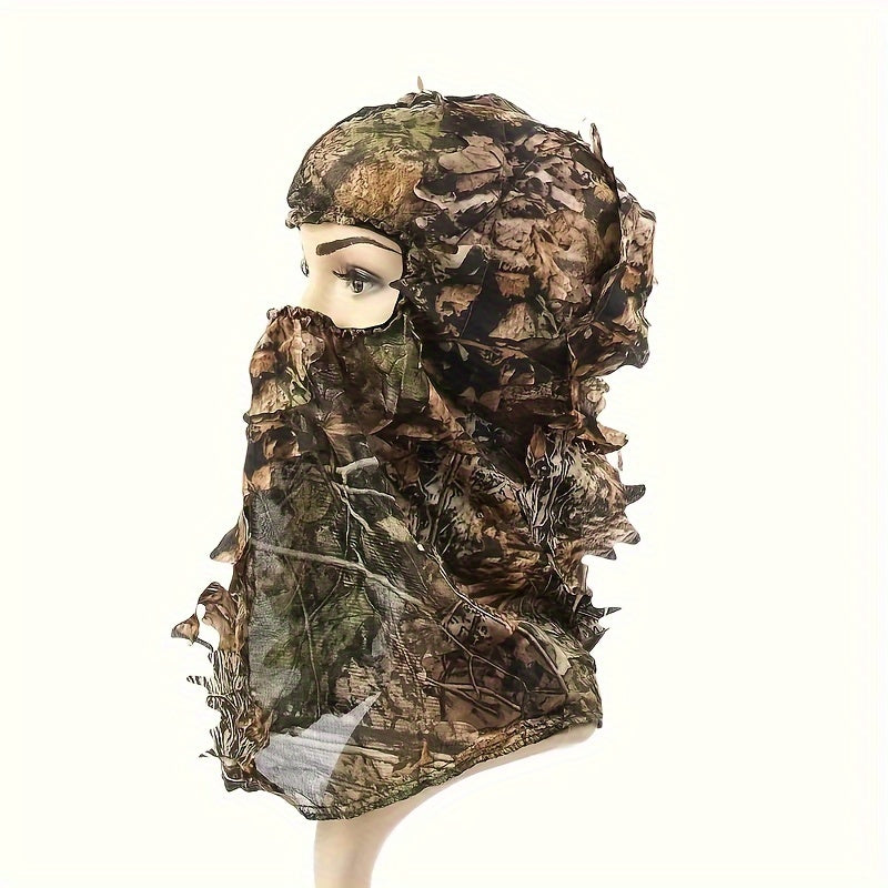 Camouflage Leaf Cover Headgear for Fishing