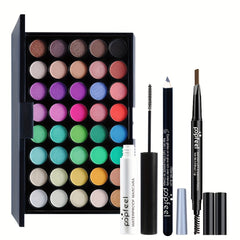 40 Colors Nude Eyeshadow Set with Mascara and Eyeliner - Complete Eye Makeup Kit