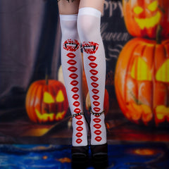Lip Print Over The Knee Socks Women's Stockings