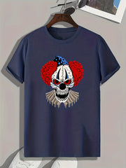 Halloween Scary Clown Pattern Print Men's Sports T-shirt