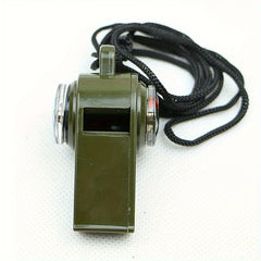 3-in-1 Emergency Whistle with Compass Thermometer