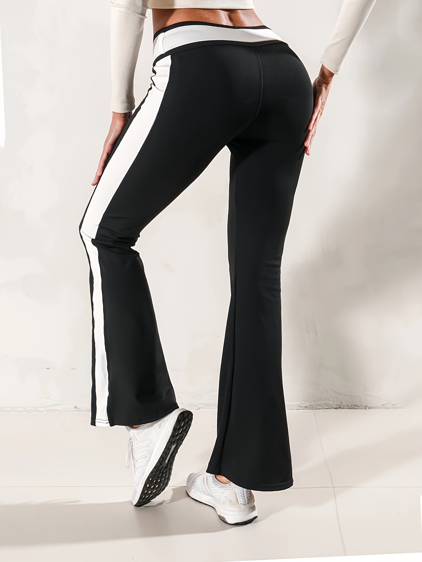Flare Leg Pants Yoga Running Sports Bell Bottom Pants Women's Activewear