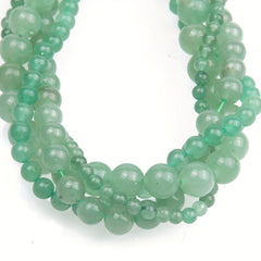 Green Aventurine Loose Beads 4-10mm for Jewelry Making
