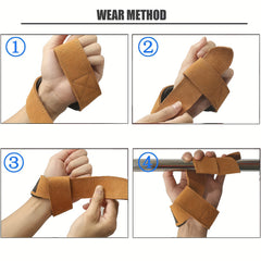 Cohide Leather Weightlifting Straps With Soft Lining Wrist Loop