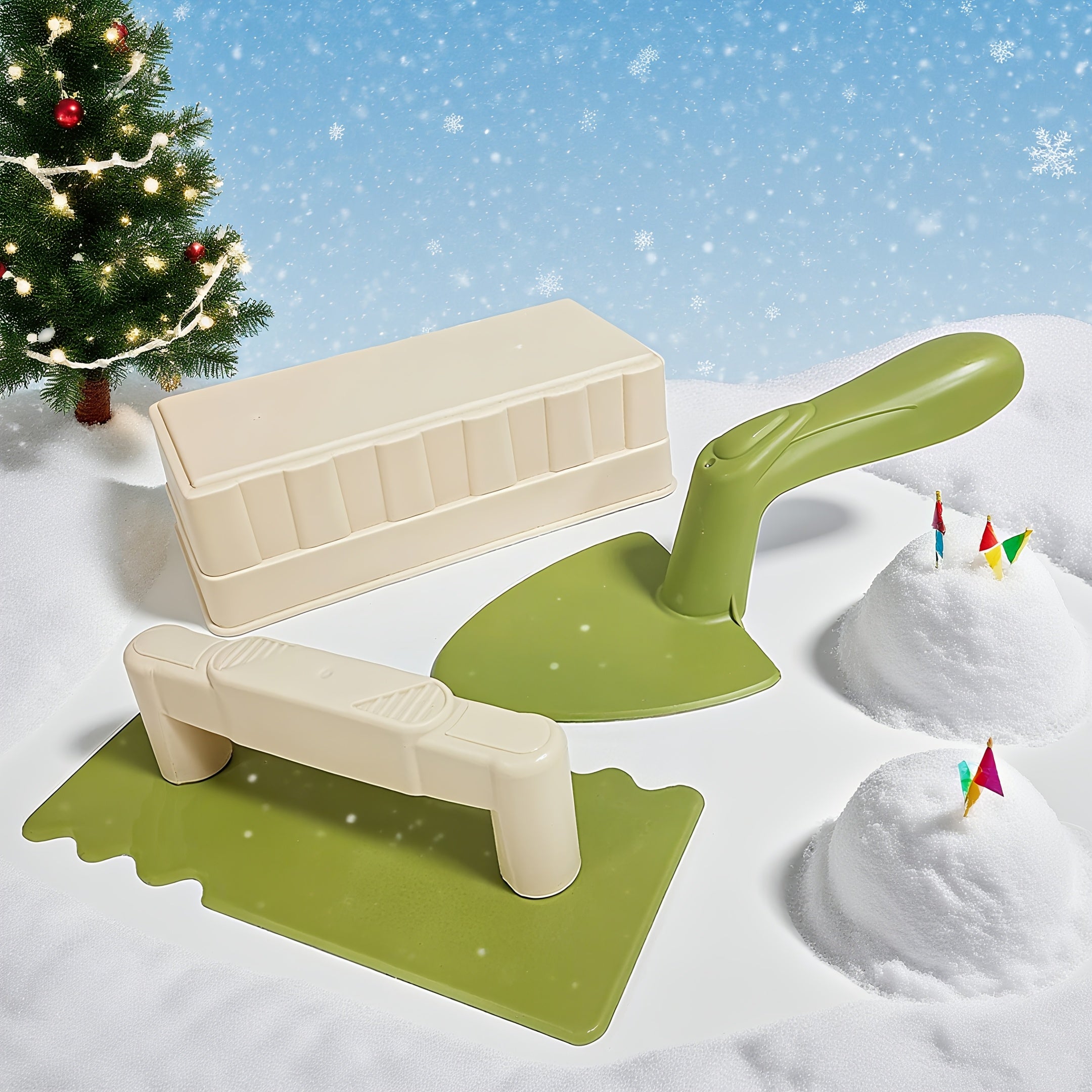 3pcs Winter Snow Shovel Set for Kids & Adults Sand/Ice Brick