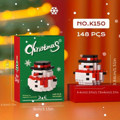 Christmas Building Blocks Toy Penguins Reindeers Snowmans Holiday Gift