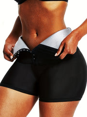 Women's Sauna Shorts High Waist Tummy Control Hip Lifting