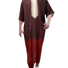 Ethnic Arab Muslim Robe Shirt Dress Men Long Sleeves