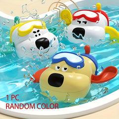 Floating Dog Bath & Swim Toys for Toddlers with Goggles & Flippers