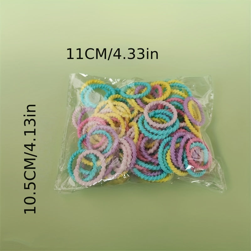 100pcs Kids Rubber Band Hair Tie Hair Rope Hair Accessories