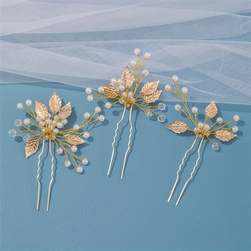 Leaf Plate Hair Comb Headdress Flower Comb Hair Accessories