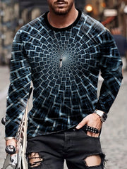 Optical Vision Men's Long Sleeve Vintage Novelty T shirt