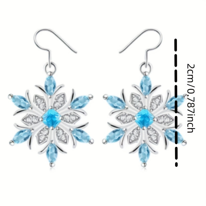 Snowflake Dangle Earrings for Girls