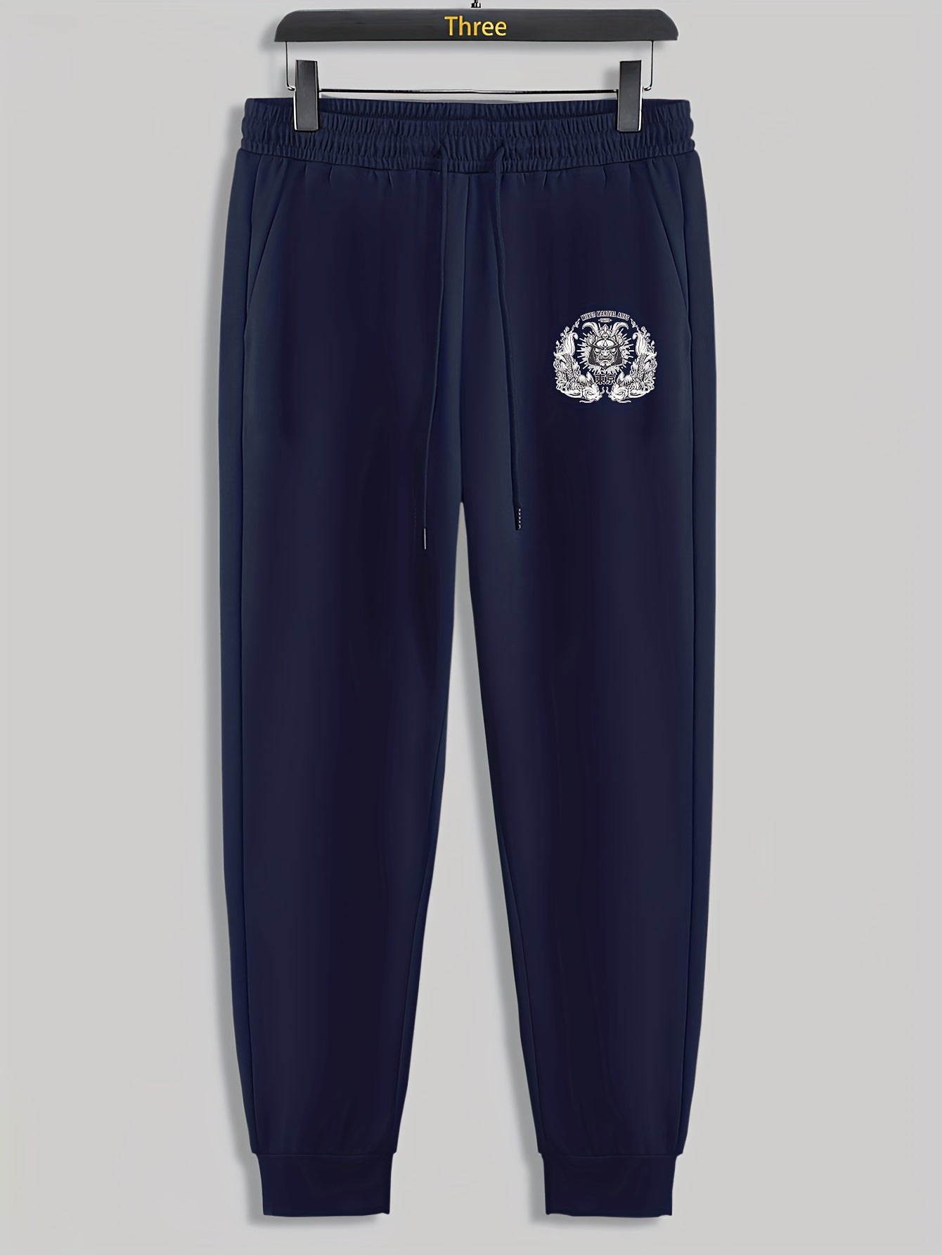 Lion Print Men's Pants Drawstring Sweatpants Casual Trousers