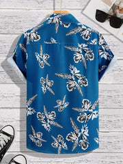 Men's Hawaiian Shirt Summer Vacation Resort Floral Pattern Short Sleeve