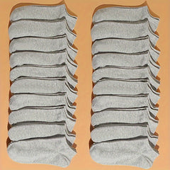 30 Pairs Women's Low Cut Ankle Socks Soft & Lightweight Solid Stockings