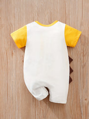 Cartoon Dinosaur Printed Romper for Newborn Baby Boys Girls