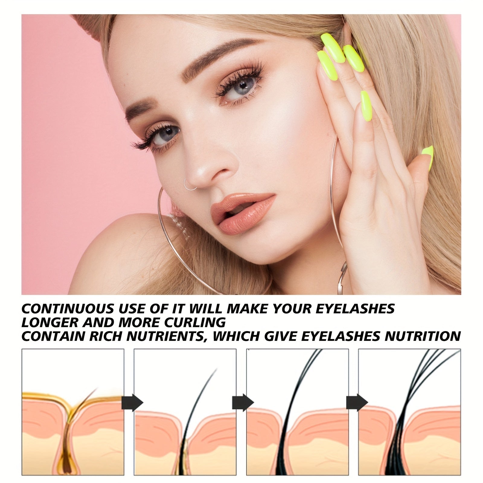 Eyelash Enhancer Serum for Longer Fuller Thicker Eyelashes