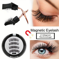 3D Magnetic False Eyelashes Faux Mink Lashes With Tweezers