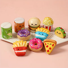 Fast Food Squeeze Toys Set - Kids Party Gift - Burger Donut Pizza - 10-20pcs