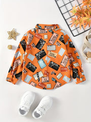 Boys Corduroy Shirts Long Sleeve Button Down Tops Spring Fall Outwear
