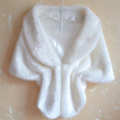 Wedding Bridal Shawl PU Leather Warm Shawl Cape Cover Up Wraps For Party Evening