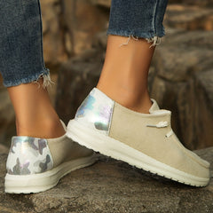 Women's Corduroy Casual Loafers Soft Sole Flatform Shoes