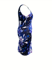 Floral Print Slim Fit Tank Dress
