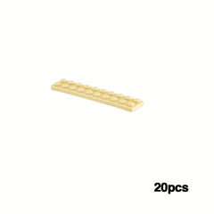 20pcs 3832 Small Building Blocks 2x10 Basic Bricks Short Plank Thin Board