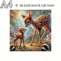 Wooden Puzzle Diamond Deer - Challenging Plywood Puzzle