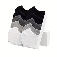 Men's Solid Liner Anklet Socks Soft Breathable Sweat Absorbent