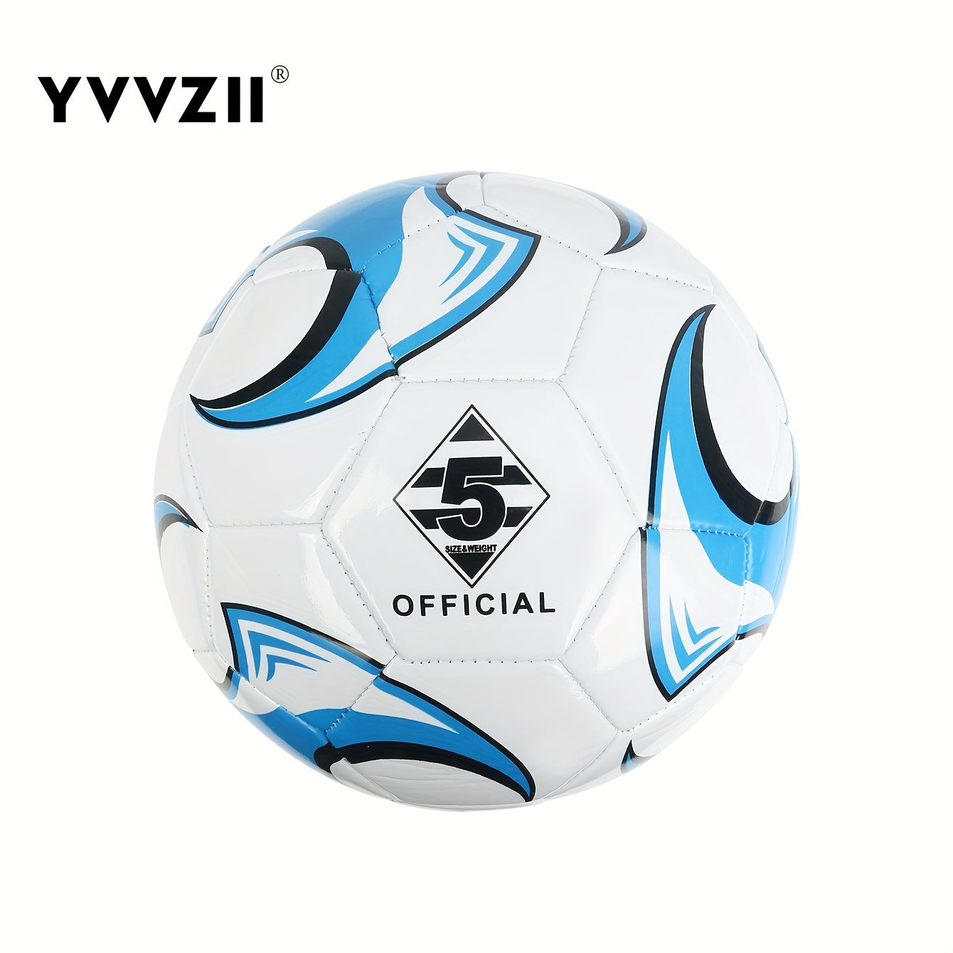 Unisex Size 5 PVC Machine Stitch Soccer Ball