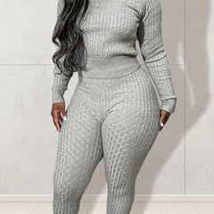 Casual Sweater Outfits 2 Piece Set Women's Plus