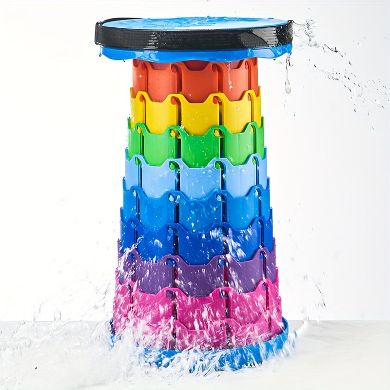 Portable Folding Telescopic Stool Lightweight Plastic Stool