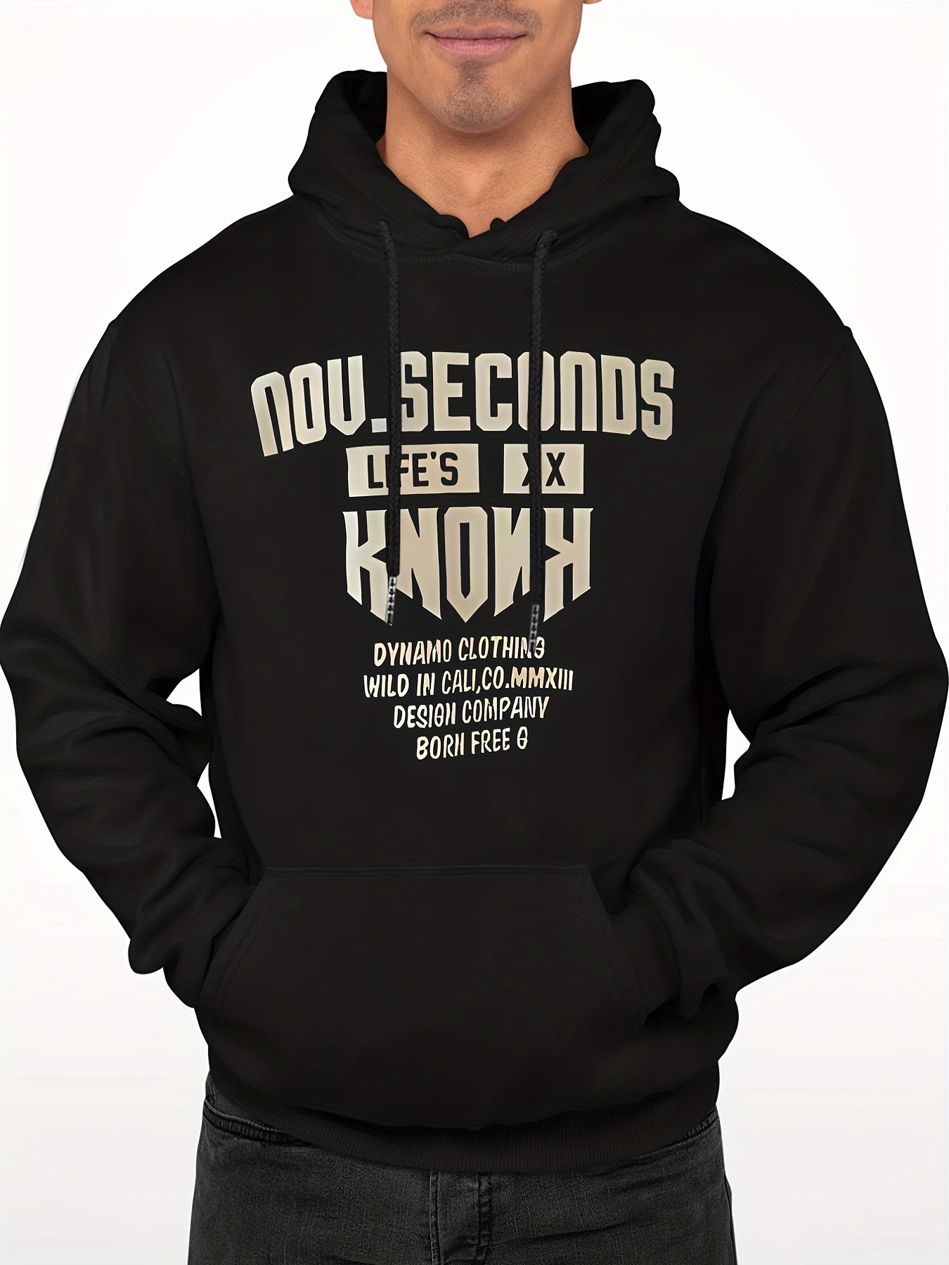 Men's Letters Print Hoodie Spring Fall Sweatshirt
