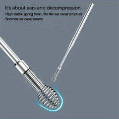 6pcs Stainless Steel Ear Wax Removal Tool Spiral Ear Cleaner Set