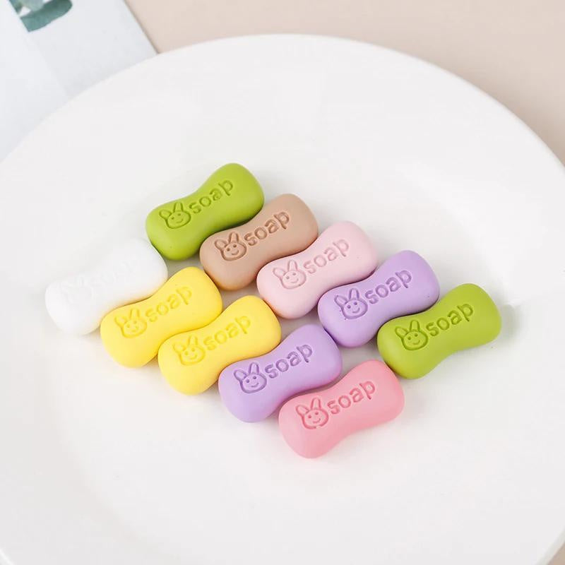 6 Pack Mixed Dollhouse Soaps PVC 14 Age Decorative Bathroom Accessories
