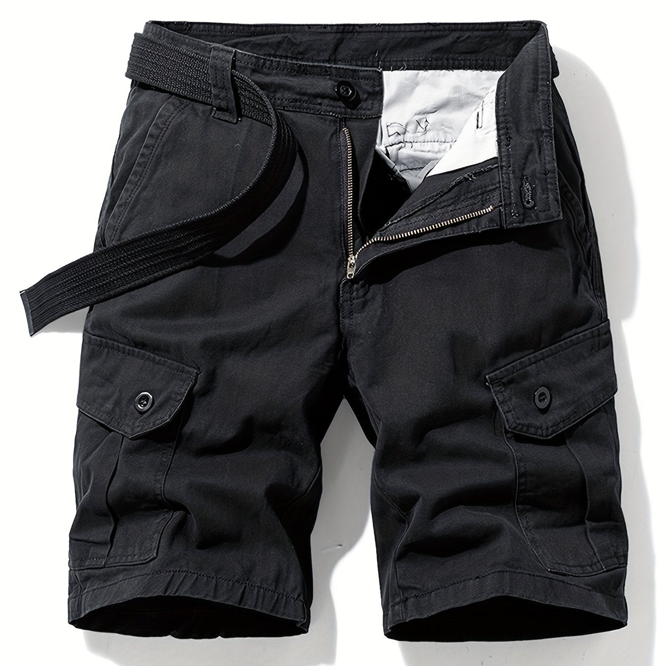 Men's Cargo Shorts Spring/Summer Plain Pocket Cotton
