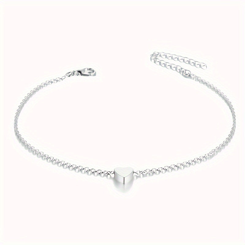 Boho Layered Love Heart Shape Beads Anklet Bracelet