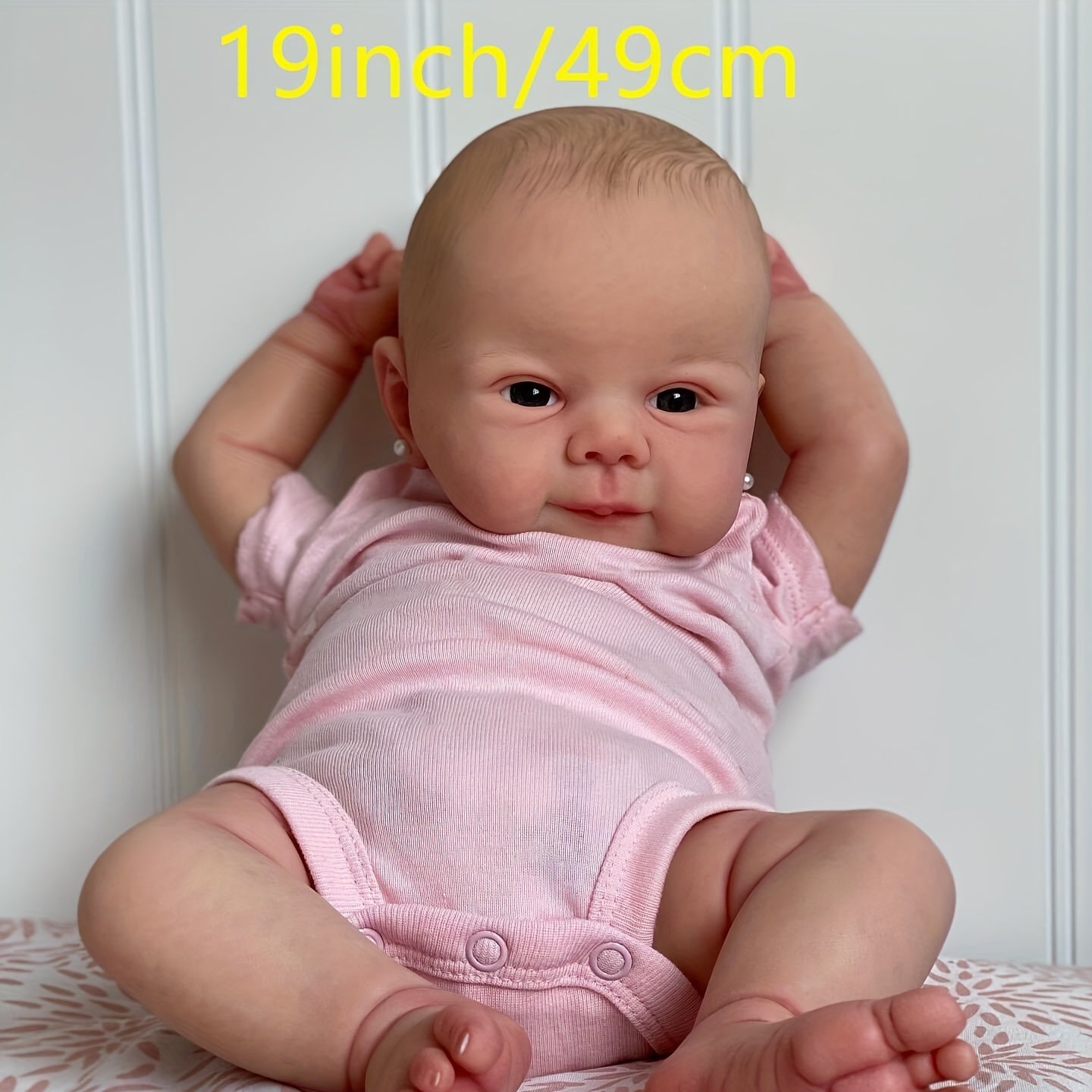 19in Soft Vinyl Cloth Body Real Reborn Doll With Hand Drawing Hair Princess