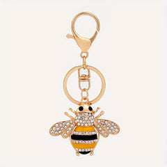 Metal Diamond Bee Keychain Party Decor Christmas